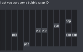 Bubble wrap copypasta