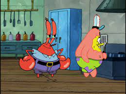 Mr Krabs turning Spongebob into his twink