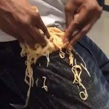 cum in pocket is a nod to spaghetti in pocket