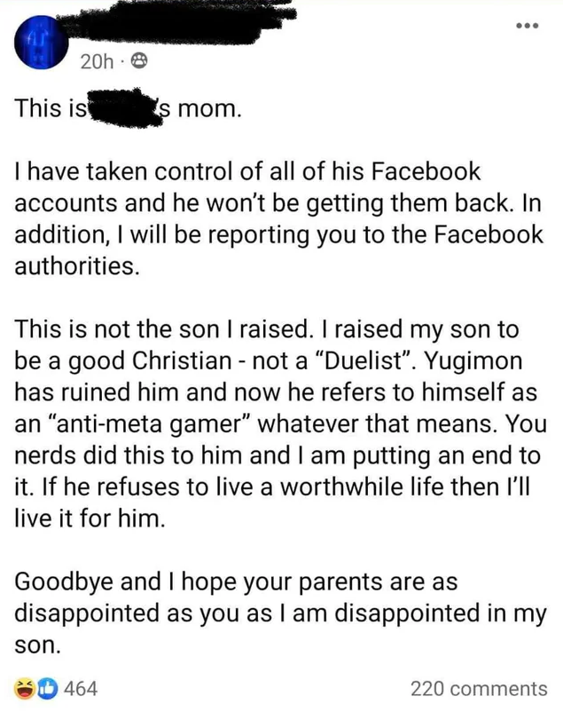 This is X's mom copypasta