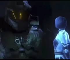 Master Chief asking Cortana for a pic meme